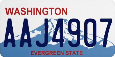 WA license plate AAJ4907