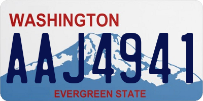 WA license plate AAJ4941