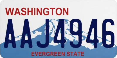 WA license plate AAJ4946