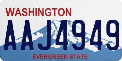 WA license plate AAJ4949