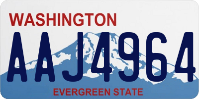 WA license plate AAJ4964