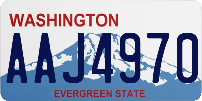 WA license plate AAJ4970