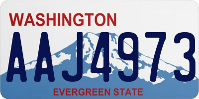 WA license plate AAJ4973