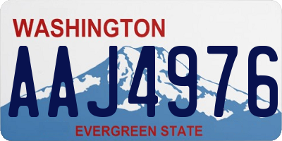 WA license plate AAJ4976