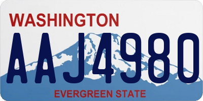 WA license plate AAJ4980