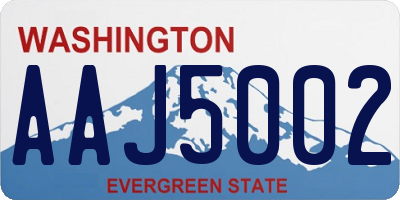 WA license plate AAJ5002