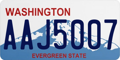 WA license plate AAJ5007