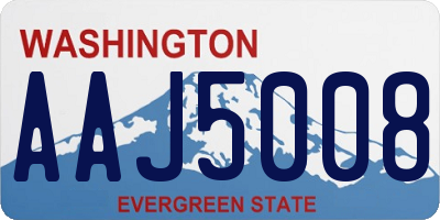 WA license plate AAJ5008