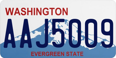 WA license plate AAJ5009