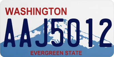 WA license plate AAJ5012