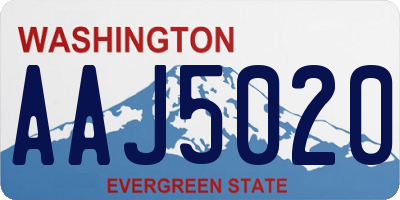 WA license plate AAJ5020