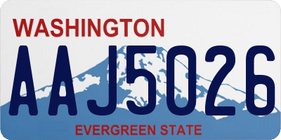 WA license plate AAJ5026