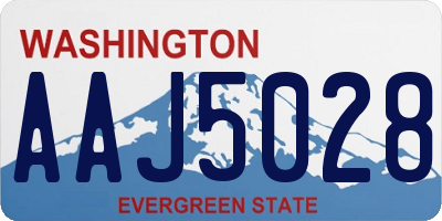 WA license plate AAJ5028