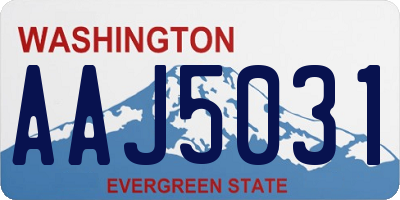 WA license plate AAJ5031