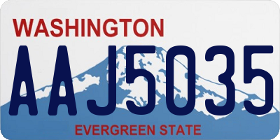 WA license plate AAJ5035
