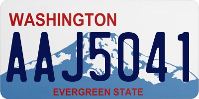 WA license plate AAJ5041
