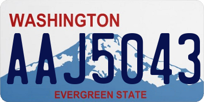 WA license plate AAJ5043