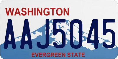 WA license plate AAJ5045