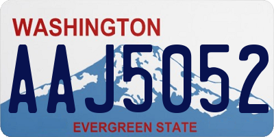 WA license plate AAJ5052