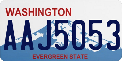 WA license plate AAJ5053