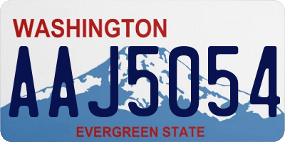 WA license plate AAJ5054