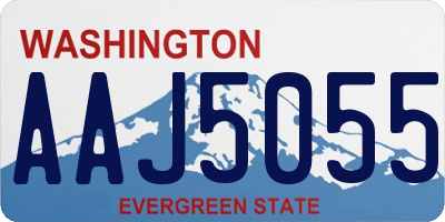 WA license plate AAJ5055