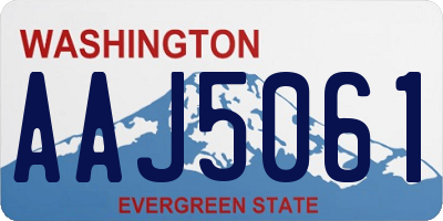 WA license plate AAJ5061