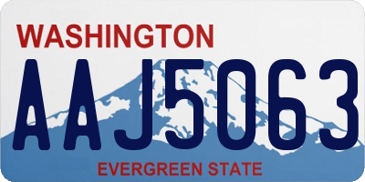 WA license plate AAJ5063