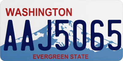 WA license plate AAJ5065