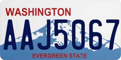 WA license plate AAJ5067