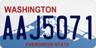 WA license plate AAJ5071