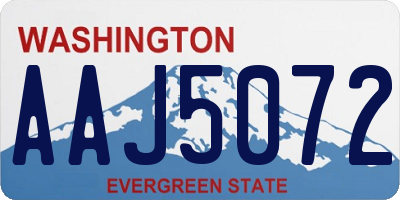 WA license plate AAJ5072