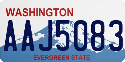 WA license plate AAJ5083