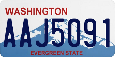 WA license plate AAJ5091