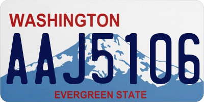 WA license plate AAJ5106