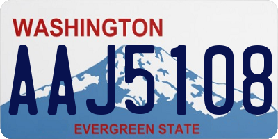 WA license plate AAJ5108