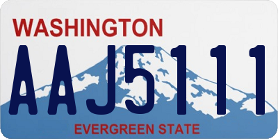 WA license plate AAJ5111