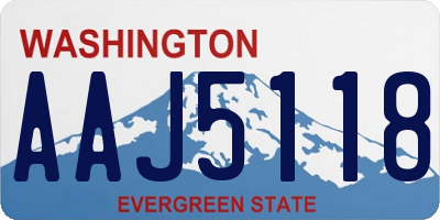 WA license plate AAJ5118