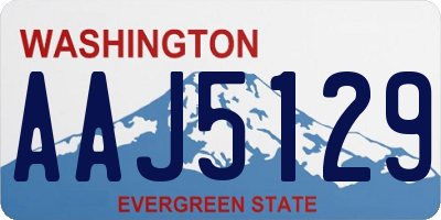 WA license plate AAJ5129