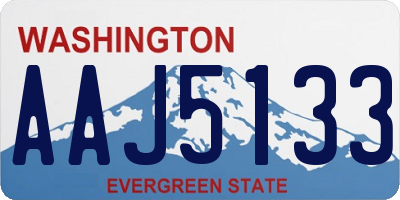 WA license plate AAJ5133