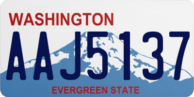 WA license plate AAJ5137