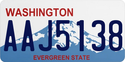 WA license plate AAJ5138