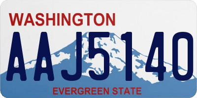 WA license plate AAJ5140