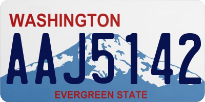 WA license plate AAJ5142