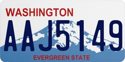 WA license plate AAJ5149