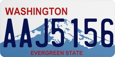 WA license plate AAJ5156