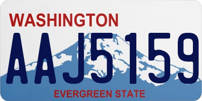 WA license plate AAJ5159