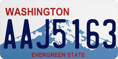 WA license plate AAJ5163