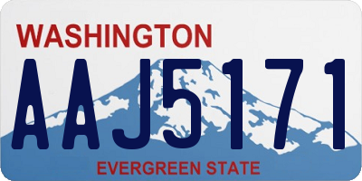 WA license plate AAJ5171