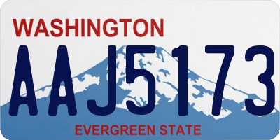 WA license plate AAJ5173